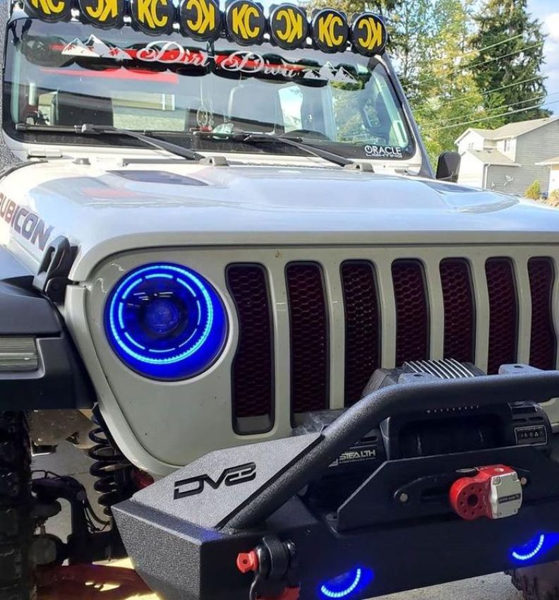 Oracle Lighting 5839-333 Oculus ColorSHIFT  Bi-LED Projector Headlights for Wrangler JL/Gladiator