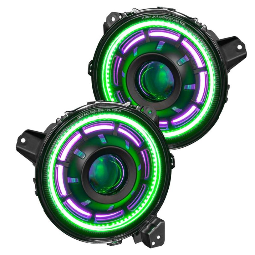 Oracle Lighting 5839-335 Oculus ColorSHIFT Bi-LED Projector Headlights -Jeep Wrangler JL / Gladiator JT