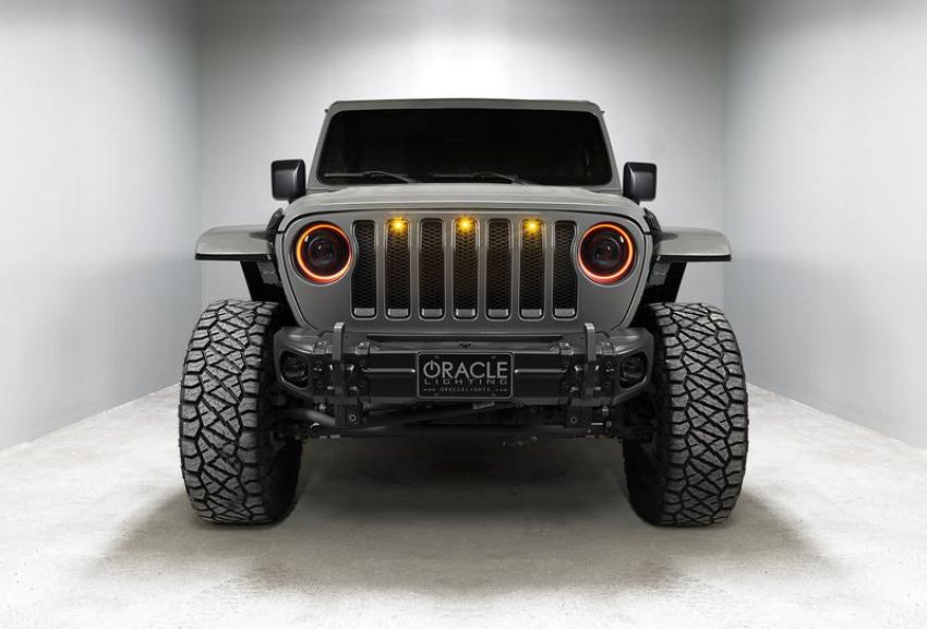Oracle Lighting 5839-335 Oculus ColorSHIFT Bi-LED Projector Headlights -Jeep Wrangler JL / Gladiator JT
