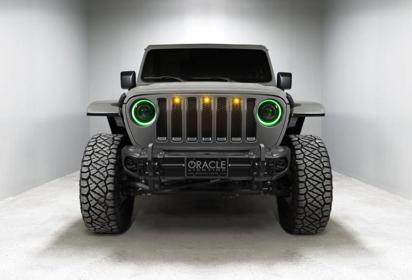 Oracle Lighting 5839-335 Oculus ColorSHIFT Bi-LED Projector Headlights -Jeep Wrangler JL / Gladiator JT