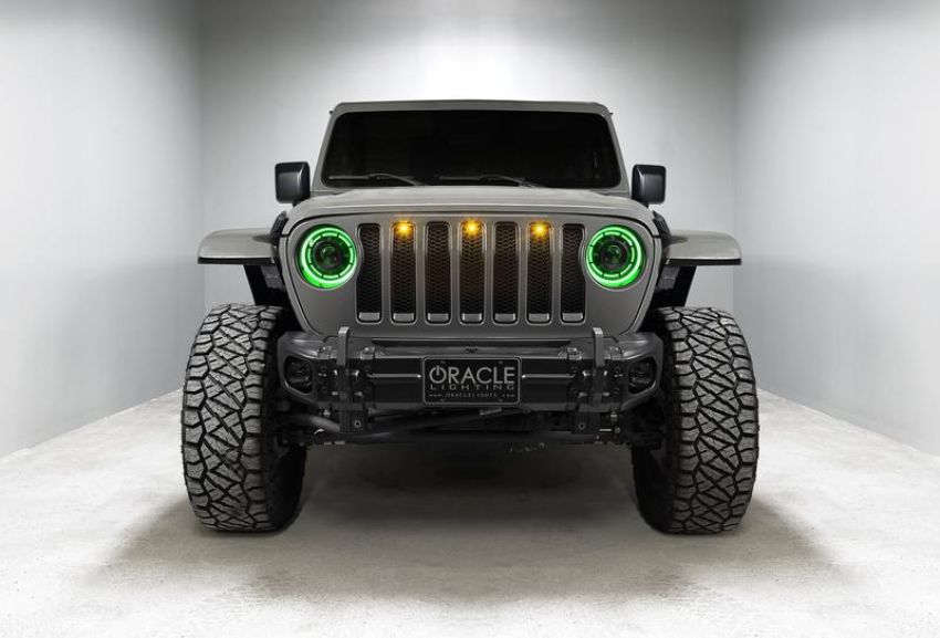 Oracle Lighting 5839-335 Oculus ColorSHIFT Bi-LED Projector Headlights -Jeep Wrangler JL / Gladiator JT