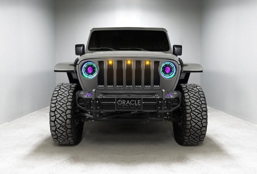 Oracle Lighting 5839-335 Oculus ColorSHIFT Bi-LED Projector Headlights -Jeep Wrangler JL / Gladiator JT