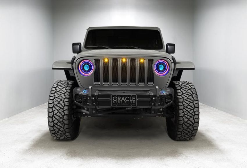 Oracle Lighting 5839-335 Oculus ColorSHIFT Bi-LED Projector Headlights -Jeep Wrangler JL / Gladiator JT