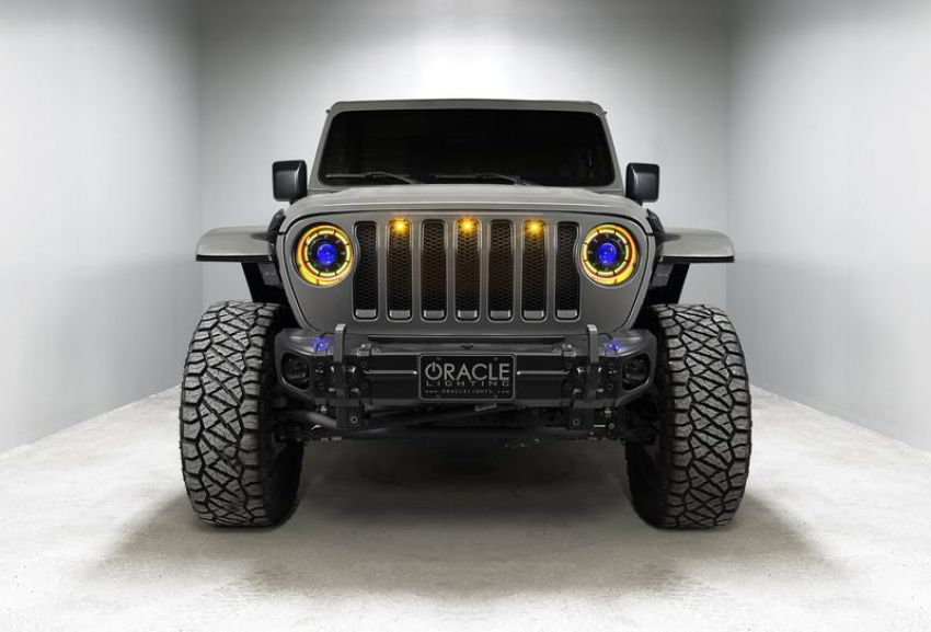 Oracle Lighting 5839-335 Oculus ColorSHIFT Bi-LED Projector Headlights -Jeep Wrangler JL / Gladiator JT