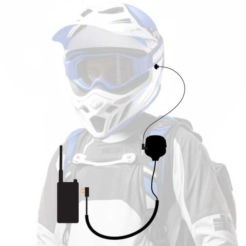 Rugged Radios PATROL-PACK-GMR2 PATROL Moto Kit - Ear Piece and Hand Mic With GMR2 PLUS - GMRS Radio