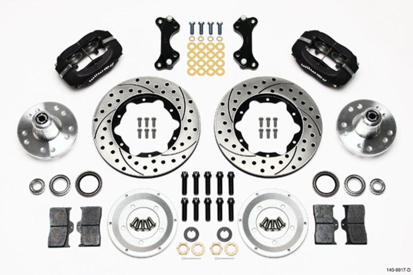 Wilwood 140-9917-D Forged Dynalite Front Kit 11.00in Drilled WWE ProSpindle