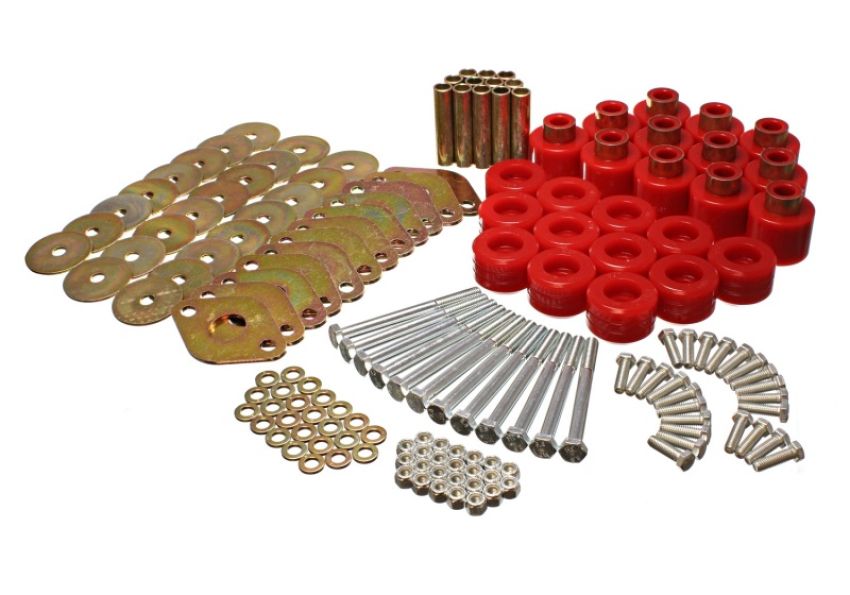 Energy Suspension 2.4110R Body Mount Set 1in Lift W/Hardware  - Red