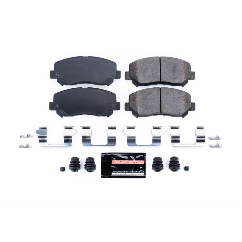 PowerStop Z23-1640 PowerStop - Z23 Daily Driver Carbon-Fiber Ceramic Brake Pads with Hardware Kit