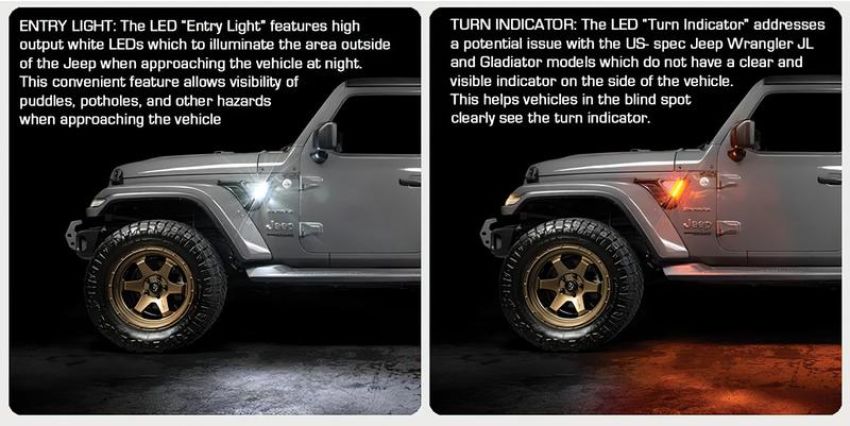 Oracle Lighting 5861-504 Sidetrack LED Lighting System For Jeep Wrangler JL / Gladiator JT