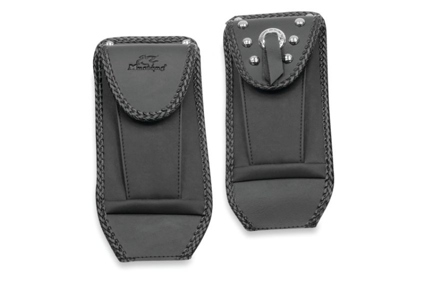 Mustang Motorcycle 93311 Mustang 00-17 Harley Softail with Square Dash Tank Bib w/Studs- Black
