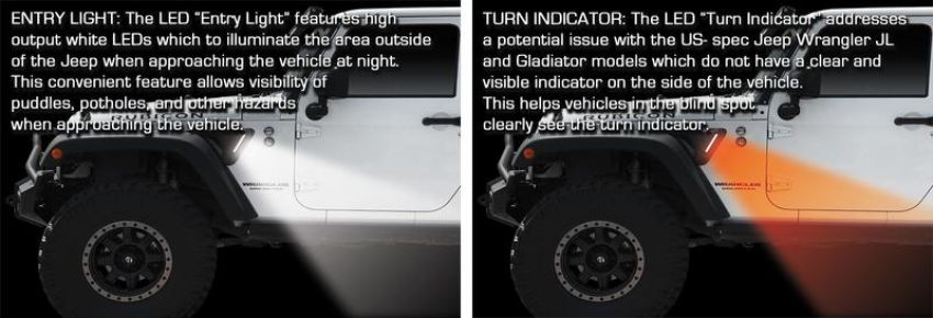 Oracle Lighting 5873-504 ORACLE Lighting Sidetrack(TM) LED Lighting System For Jeep Wrangler JK