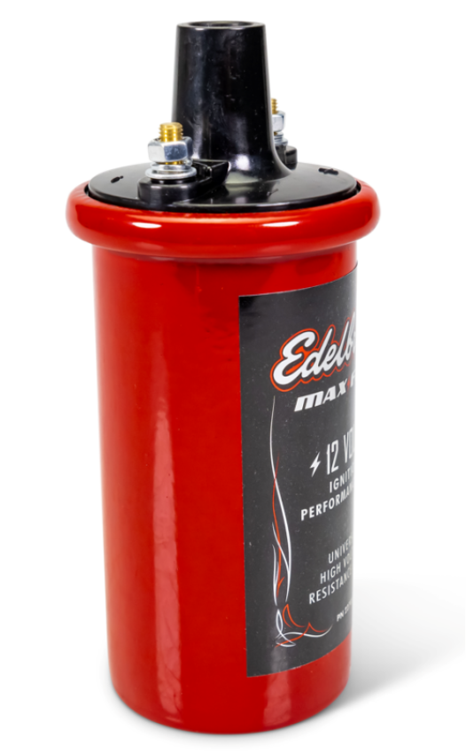 Edelbrock 22746 Ignition Coil - Electric Oil Filled - .70 PR Red w/ Black Top