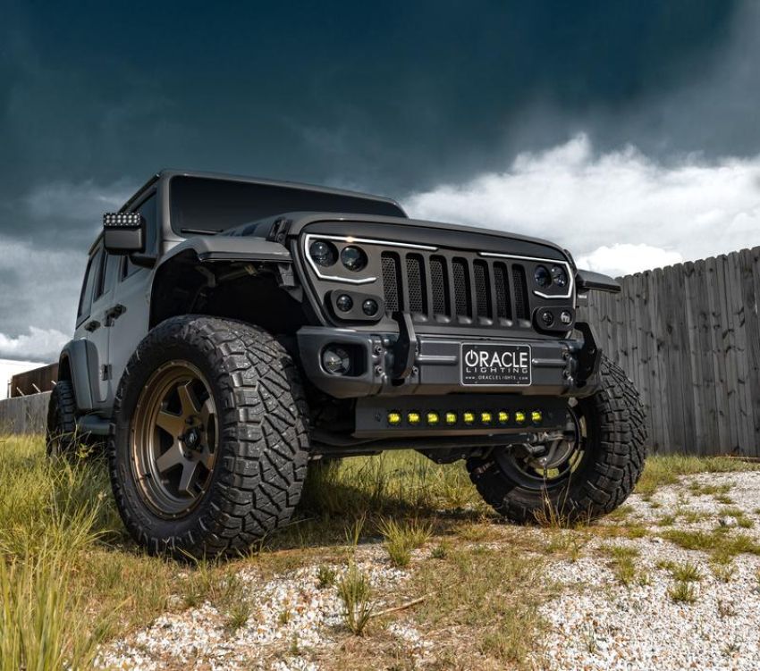 Oracle Lighting 5883-001 Skid Plate w/ Integrated LED Emitters -Jeep Wrangler JL/Gladiator JT-Clear Lens