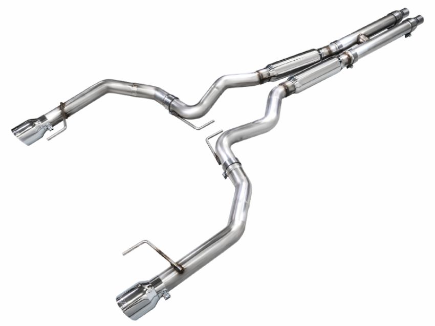 AWE Tuning 3020-32650 AWE 2024 Ford Mustang GT Fastback S650 RWD Track Edition Catback Exhaust w/ Dual Chrome Silver Tips