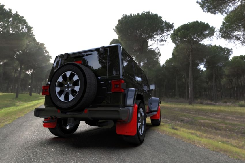 Rally Armor MF54-UR-RD/BLK Red Mud Flap/Black Logo