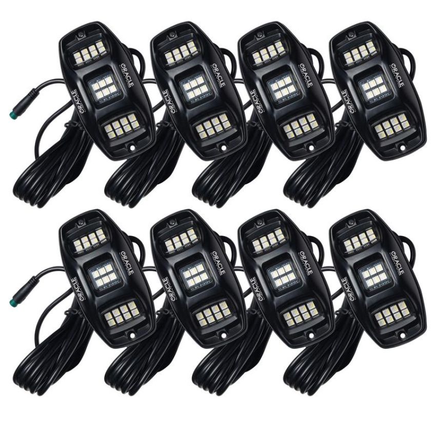 Oracle Lighting 5895-339-8 ColorSHIFT RGB+W Underbody Wheel Well Rock Light Kit (8 PCS)