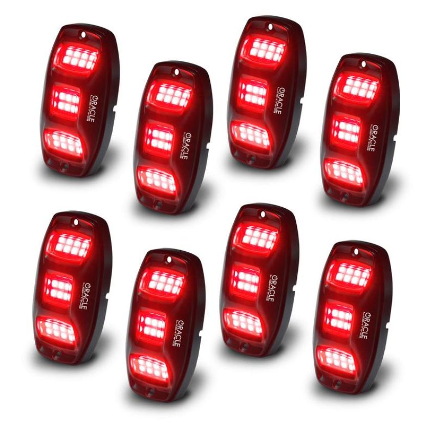 Oracle Lighting 5895-339-8 ColorSHIFT RGB+W Underbody Wheel Well Rock Light Kit (8 PCS)