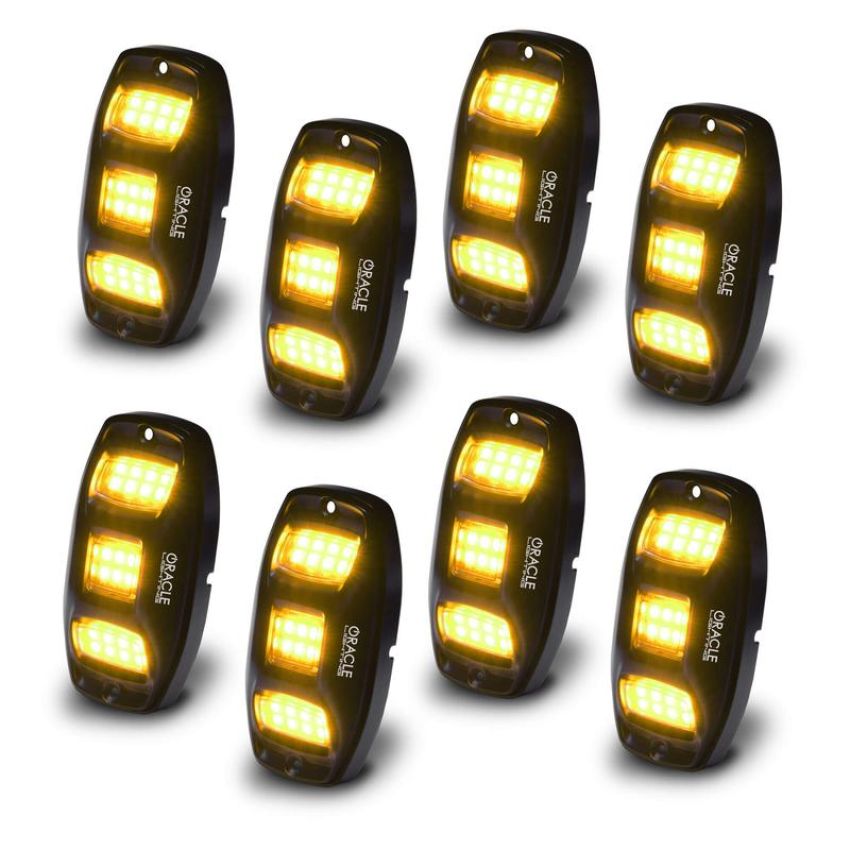 Oracle Lighting 5895-339-8 ColorSHIFT RGB+W Underbody Wheel Well Rock Light Kit (8 PCS)
