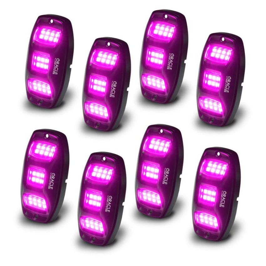 Oracle Lighting 5895-339-8 ColorSHIFT RGB+W Underbody Wheel Well Rock Light Kit (8 PCS)