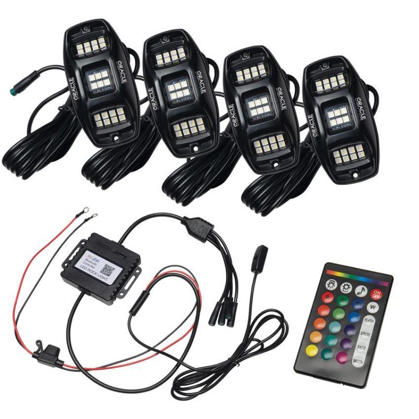 Oracle Lighting 5895-339 ORACLE Lighting ColorSHIFT RGB+W Underbody Wheel Well Rock Light Kit (4 PCS)