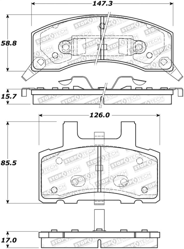 Stoptech 308.03700 Street Brake Pads