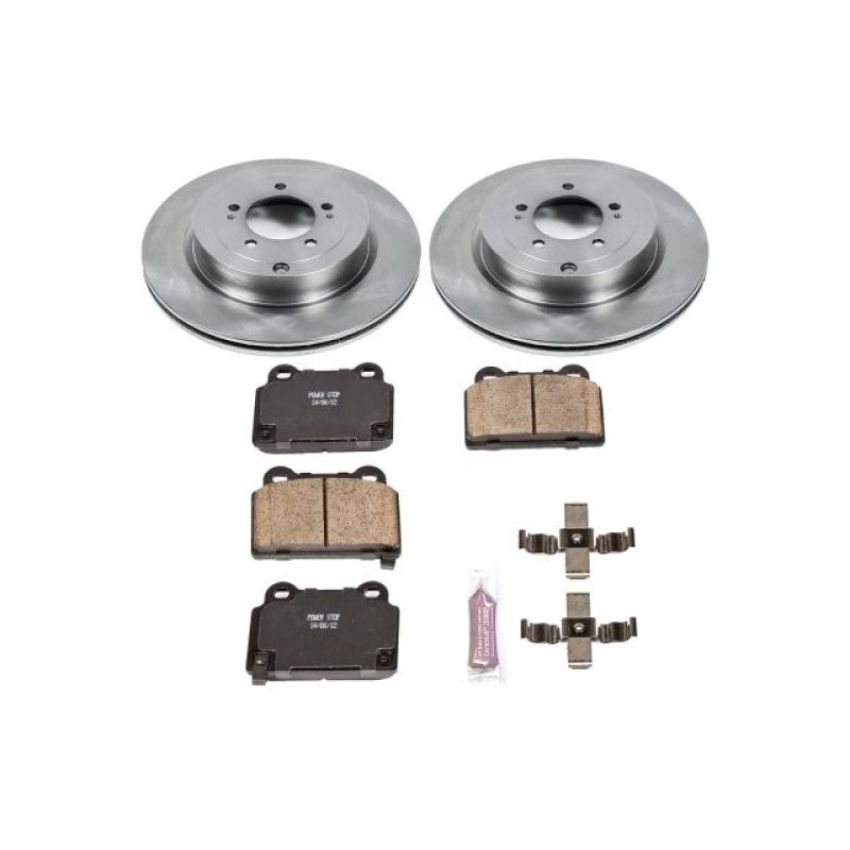 PowerStop KOE4741 OE Stock Replacement Low-Dust Ceramic Brake Pad and Rotor Kit