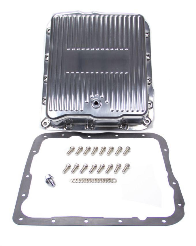 RACING POWER CO-PACKAGED RPCR8493 GM 700R4 4L60 Alum Trans Pan Polished