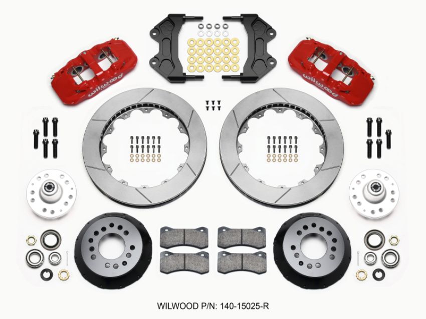 Wilwood 140-15025-R AERO6 Front Hub Kit 15.00-Red WWE ProSpindle