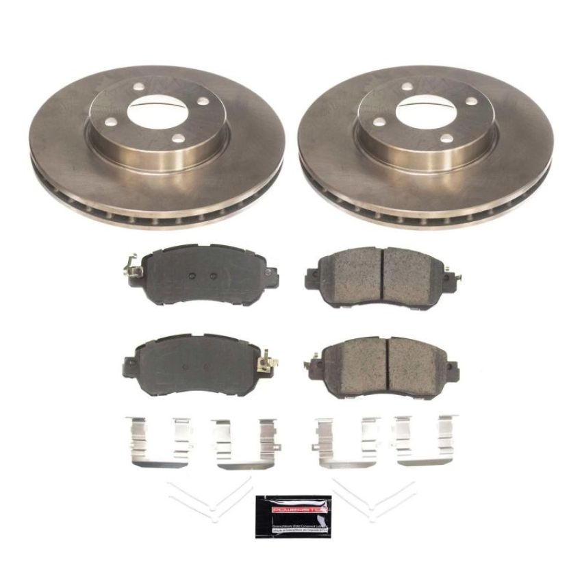 PowerStop KOE8326 OE Stock Replacement Low-Dust Ceramic Brake Pad and Rotor Kit