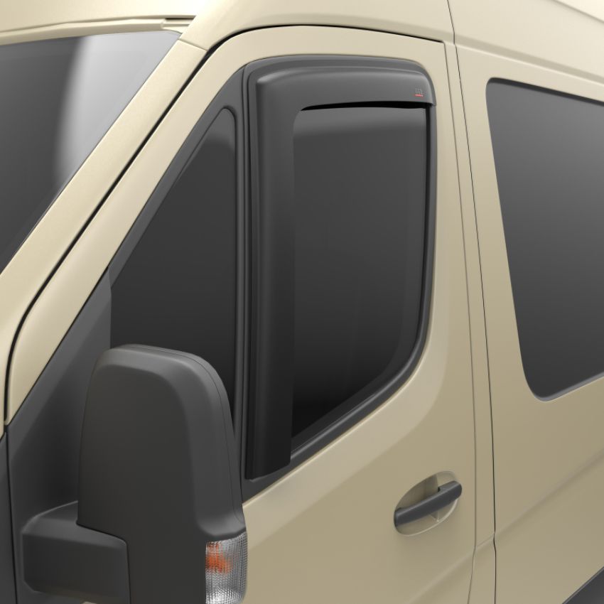 EGR 68705 20-24 Mercedes Sprinter Van Front Tape-on Window Visors - Matte Black