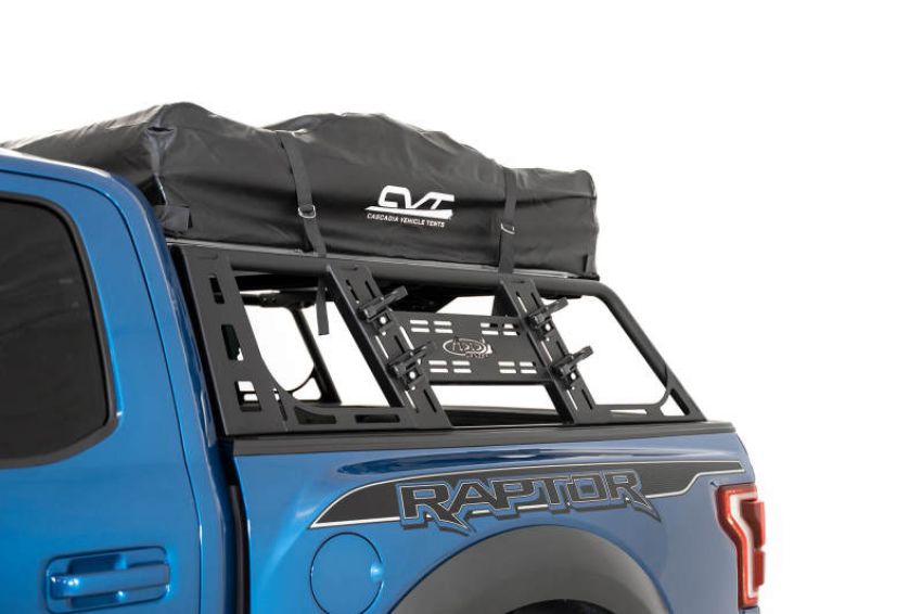 Addictive Desert Designs C118822000103 2015+ Ford F-150 Overlander Chase Rack w/ 3rd Brake Light - Hammer Black