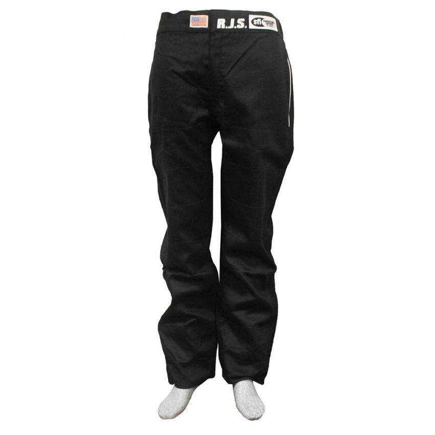 RJS SAFETY RJS200500105 Pants Elite Large SFI- 3.2A/20 Black