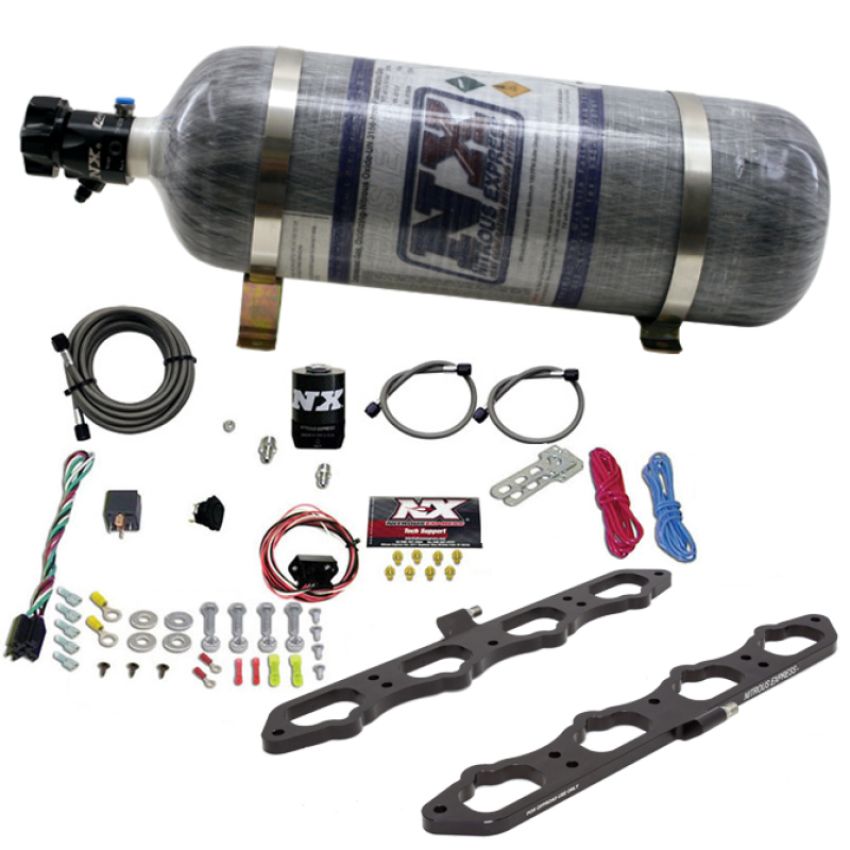 Nitrous Express 20957-12 Coyote Dry Direct Port Plate System(12LB Bottle)
