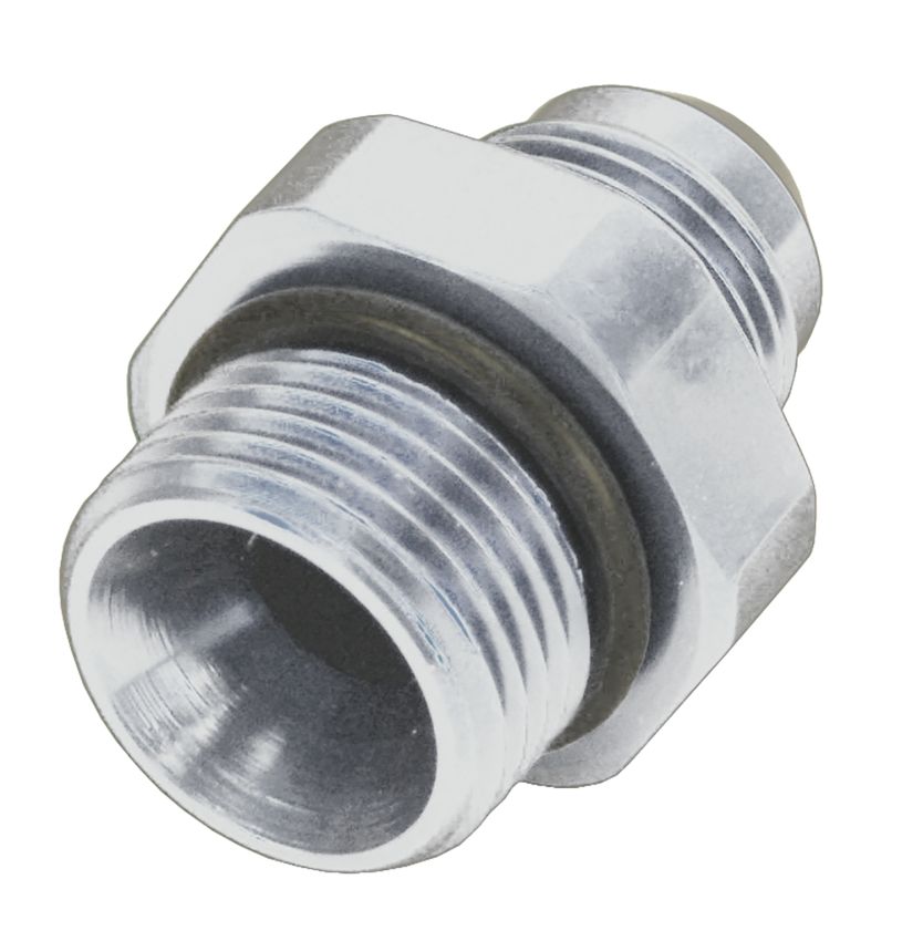 Derale 59008 Aluminum Cooler/Adapter Fitting -8AN x -10AN O-ring, Bright Anodized