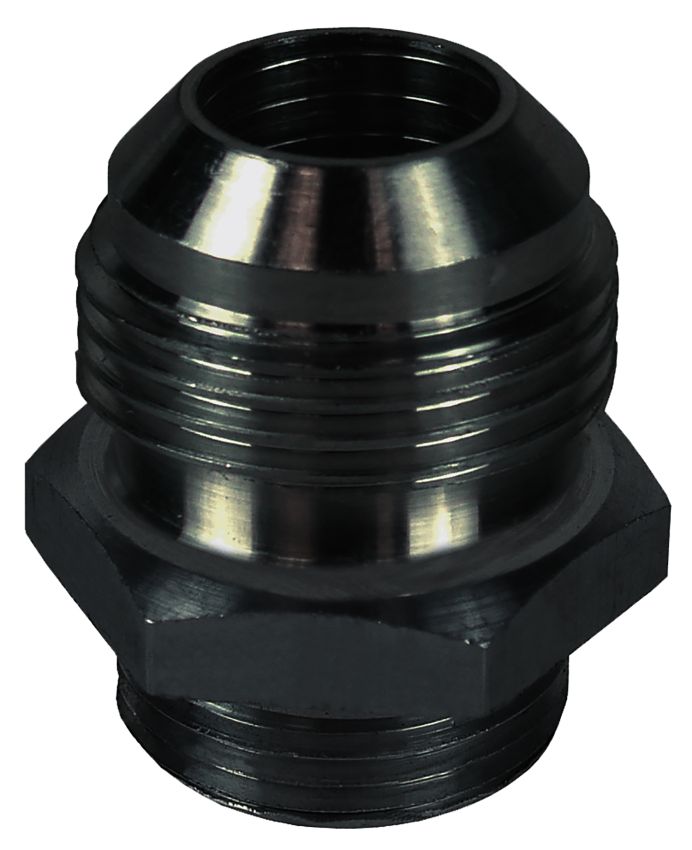 Derale 59010 Aluminum Cooler/Adapter Fitting -10AN x -10AN O-ring, Bright Anodized