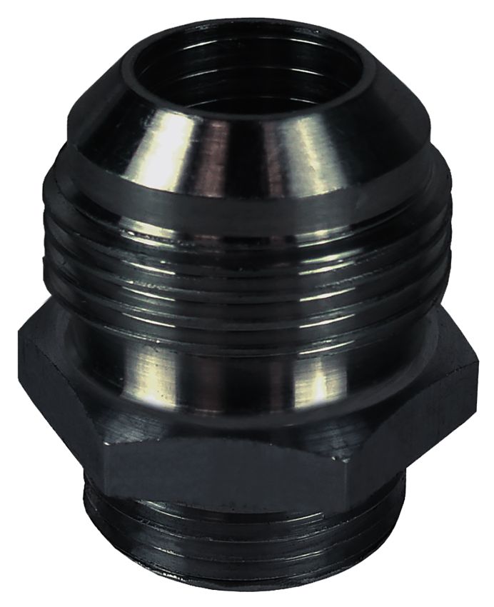 Derale 59012 Aluminum Cooler/Adapter Fitting -12AN x -10AN O-ring, Bright Anodized