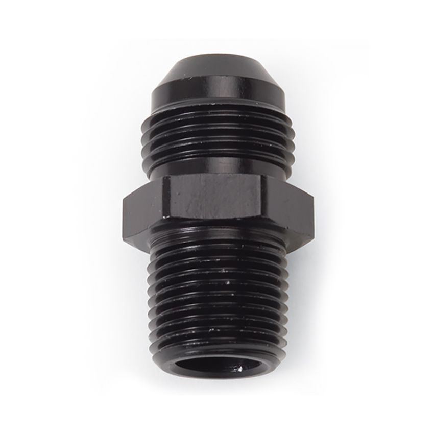 Russell Performance -10 AN to 3/8in NPT Straight Flare to Pipe (Black)