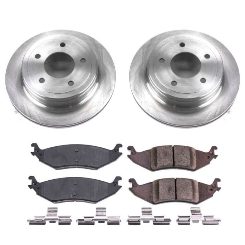 PowerStop KOE4579 OE Stock Replacement Low-Dust Ceramic Brake Pad and Rotor Kit