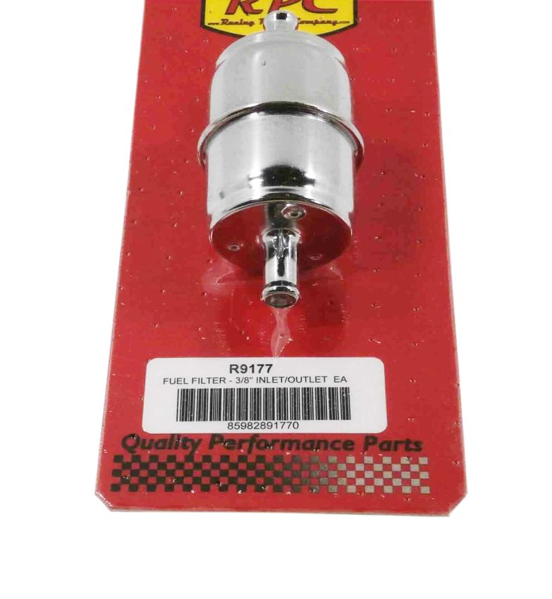 RACING POWER CO-PACKAGED RPCR9177 Fuel Filter - 3/8In Inl et/Outlet  Ea