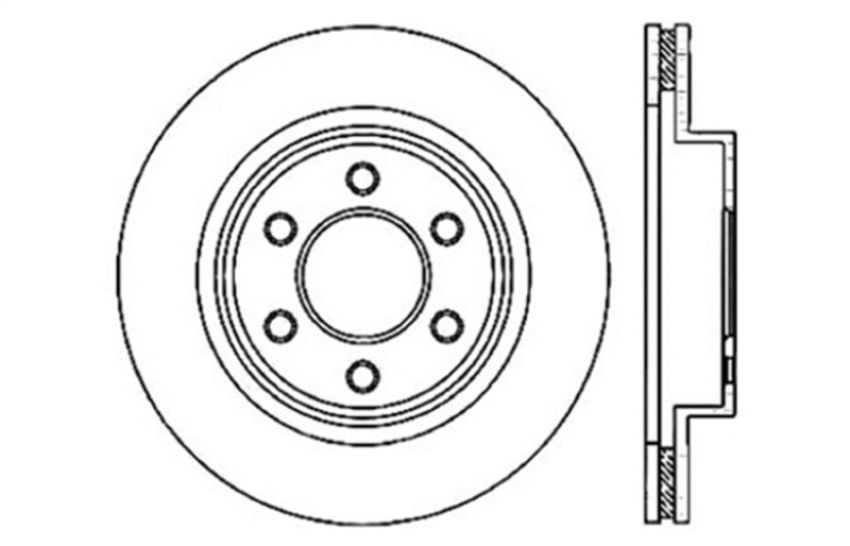 Stoptech 128.63056L Drilled Sport Brake Rotor