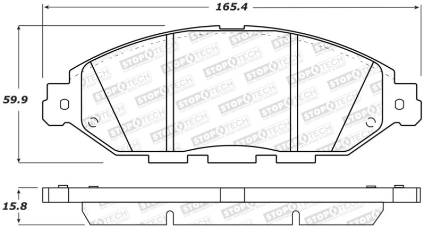 Stoptech 308.16490 Street Brake Pads - Front