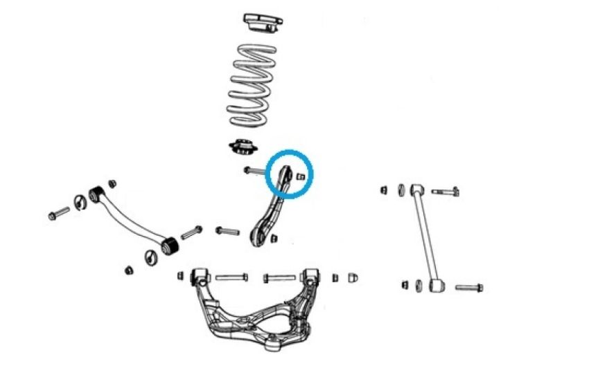 Superpro SPF5210XK 11-24 Jeep WK2 Grand Cherokee - Adjustable Rear Upper Control Arm - Inner Bushing