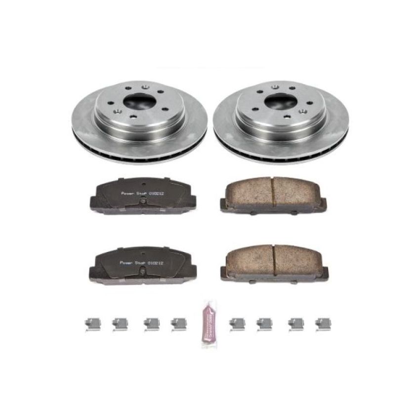 PowerStop KOE472 OE Stock Replacement Low-Dust Ceramic Brake Pad and Rotor Kit