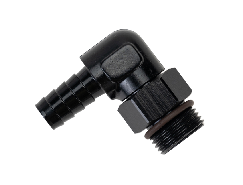 Derale 59408 Aluminum Swivel Fitting 90° 7/8-14 UNF x 1/2