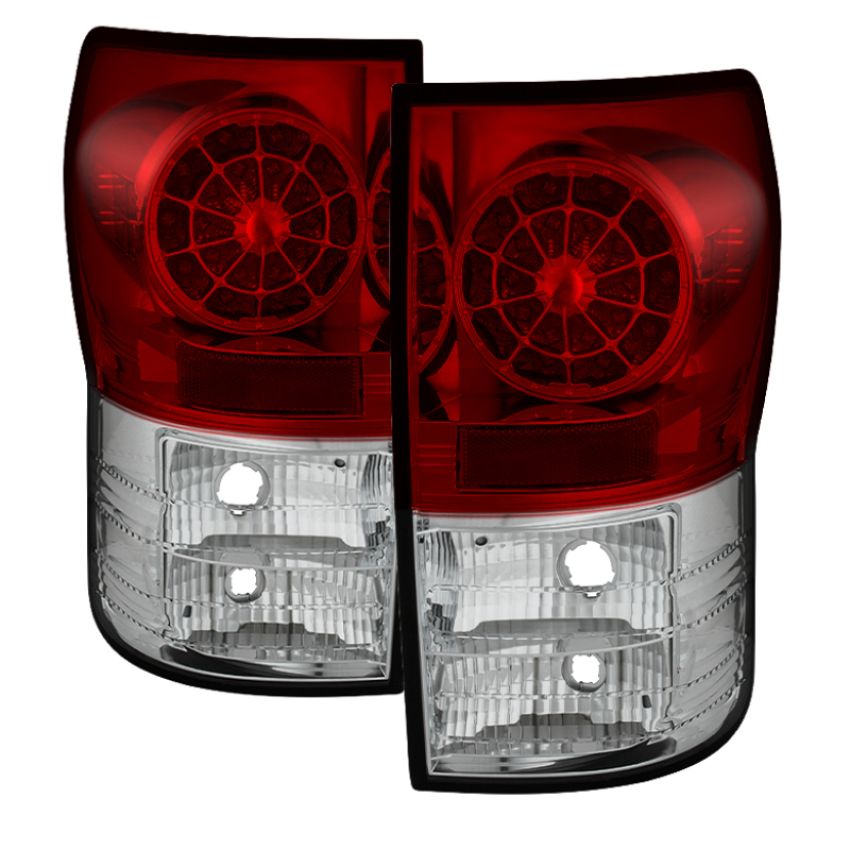 SPYDER 5029607 LED Tail lights - Red Clear