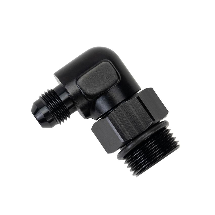 Derale 59506 Aluminum Swivel Fitting 90° 7/8-14 UNF x -6AN Male