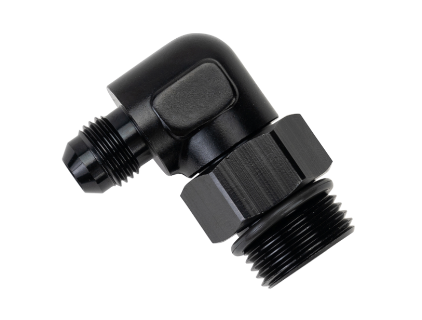 Derale 59506 Aluminum Swivel Fitting 90° 7/8-14 UNF x -6AN Male