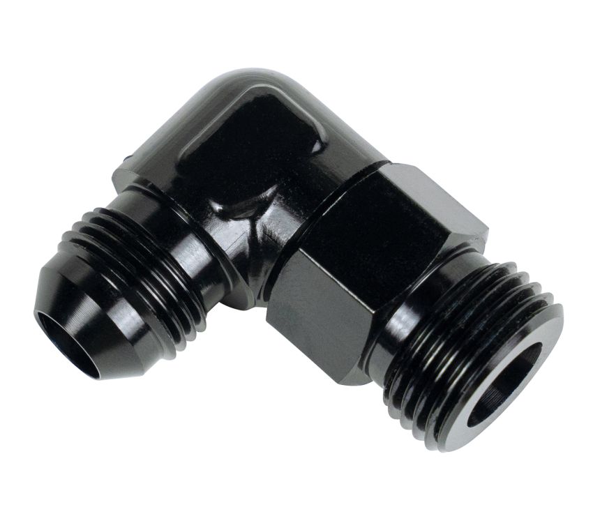 Derale 59508 Aluminum Swivel Fitting 90° 7/8-14 UNF x -8AN Male
