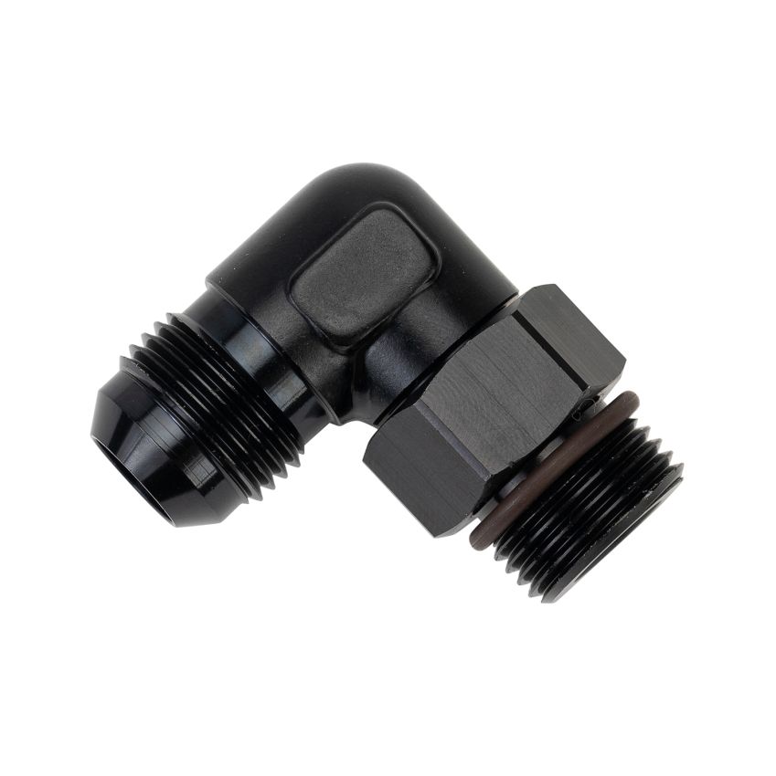 Derale 59510 Aluminum Swivel Fitting 90° 7/8-14 UNF x -10AN Male