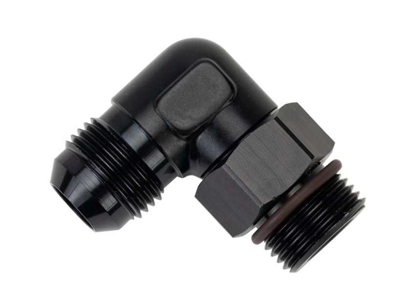 Derale 59510 Aluminum Swivel Fitting 90° 7/8-14 UNF x -10AN Male